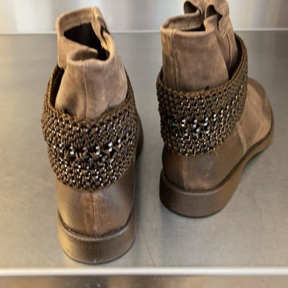 Belted taupe leather boots from Sundance - Picture 5 of 7